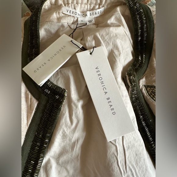 NWT $ 698 Veronica Beard BENICI EMBROIDERED JACKET, Size 8, 100% Silk - Picture 10 of 16